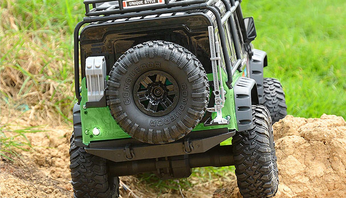 Amewi 22590 Dirt Climbing Fierce Tiger SUV Crawler 4WD 1:10 RTR Negro Incluye Mando a Distancia, batería, Cable de Carga