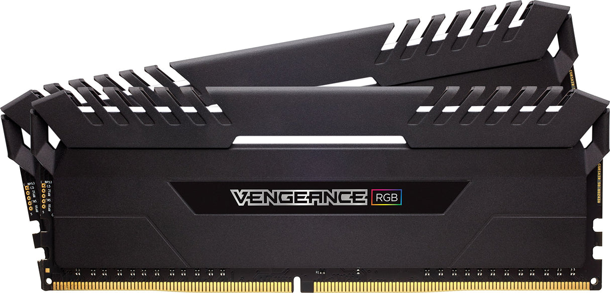 Corsair Vengeance RGB - Kit de memoria Entusiasta de 16 GB (2 x 8 GB, DDR4, 3200 MHz, C16 XMP 2.0) negro
