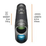 Bushnell - Bushnell - Engage 1300 - 6x24 - Negro - Telémetro láser - Detección avanzada de objetivos - Observación de aves - Avistamiento - Viajes - Vida silvestre - Prismáticos - E1300SBL