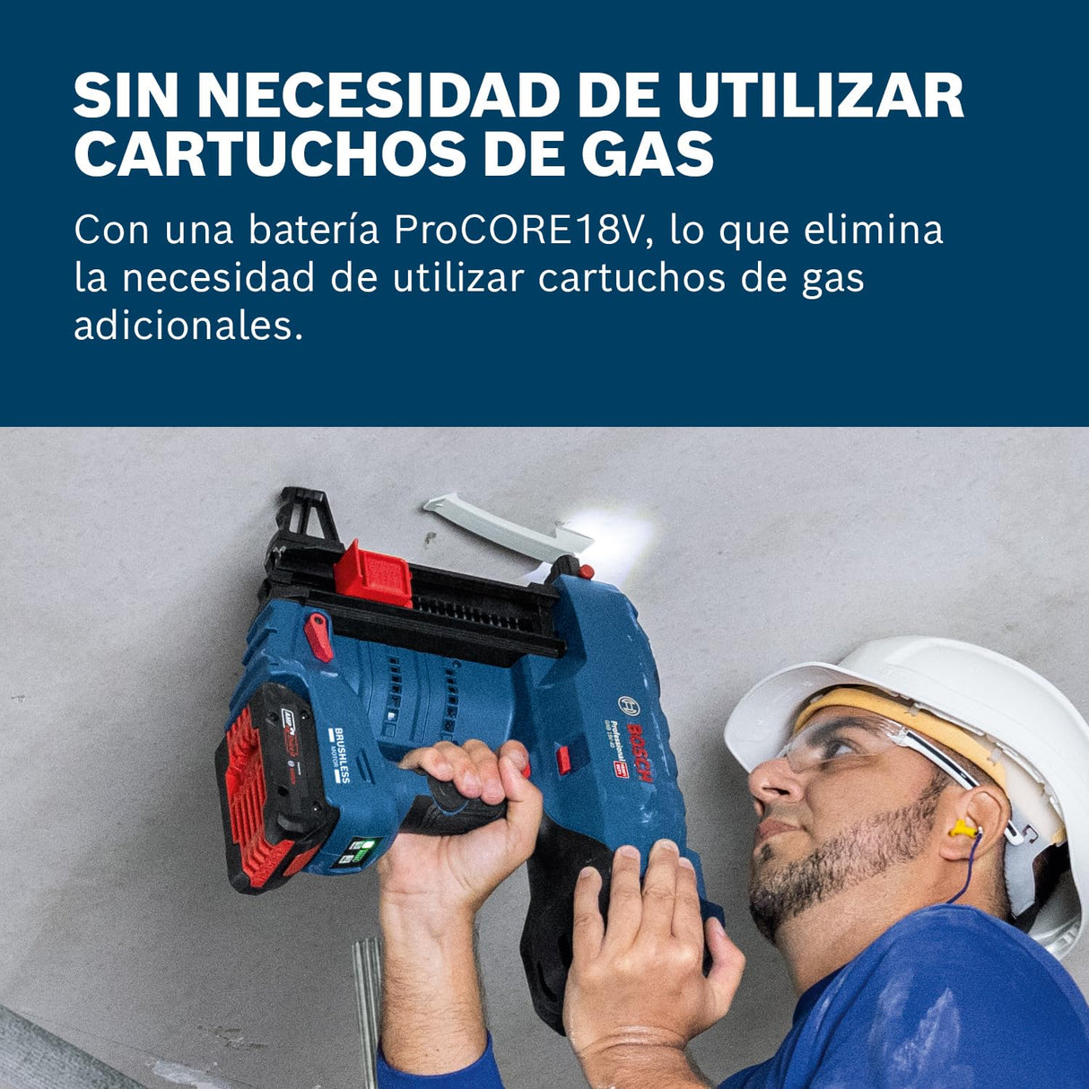 Bosch Professional 18V Clavadora Hormigón GNB 18V-40 (2x baterías ProCORE 4.0Ah, cargador GAL 18V-40, pasador, gancho, punta estándar, imán, XL-BOXX)