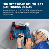 Bosch Professional 18V Clavadora Hormigón GNB 18V-40 (2x baterías ProCORE 4.0Ah, cargador GAL 18V-40, pasador, gancho, punta estándar, imán, XL-BOXX)
