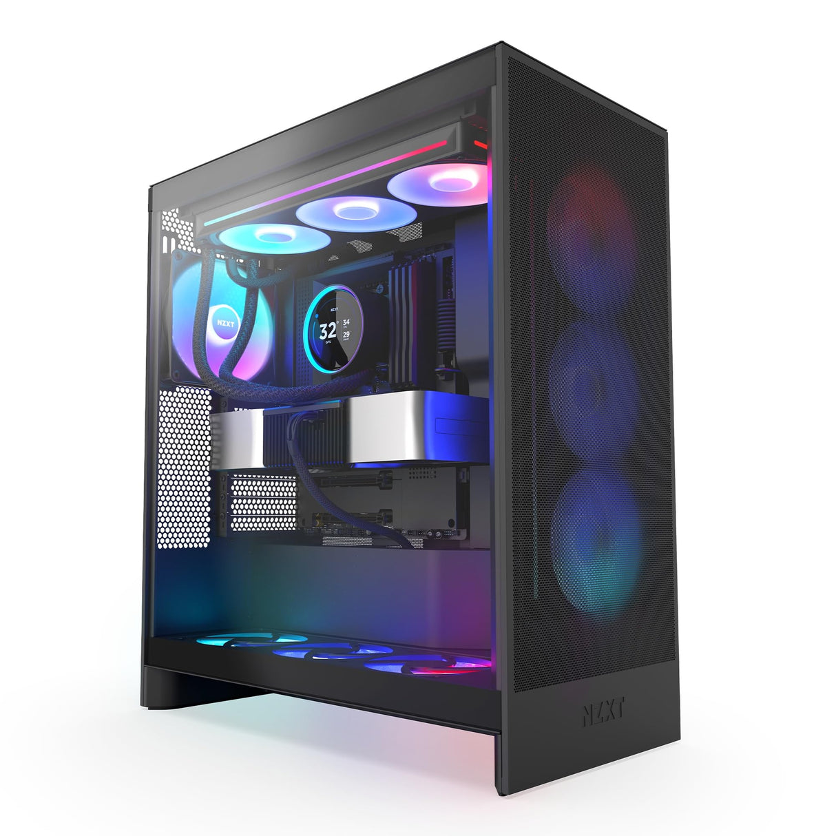 NZXT Kraken Elite 360 RGB - AIO CPU Liquid Cooler - 360mm Radiator - F360 RGB Core Fan - Customizable 2.72 IPS LCD -Intel LGA 1700, 1200/115X, 1851 - AMD AM5, AM4 - Black