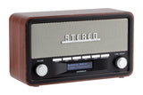 UNIVERSUM DR 350-21 Radio de Mesa Dab+, FM AUX, Bluetooth® con función Despertador marrón