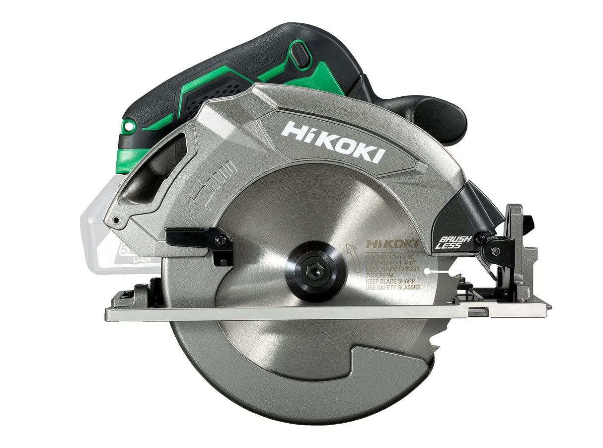 HIKOKI Akku Handkreissäge C1807DA (18V, Li-Ion, 190 mm Sägeblatt, Brushless, LED, Spindelarretierung, Transportkoffer, Sägeblatt, ohne Akku und Ladegerät)