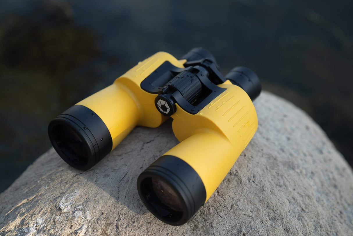 Barska Floatmaster 7x50 Waterproof Marine Binoculars Prismáticos flotantes WP 7 x 50, Unisex Adulto, Amarillo, 7x50mm