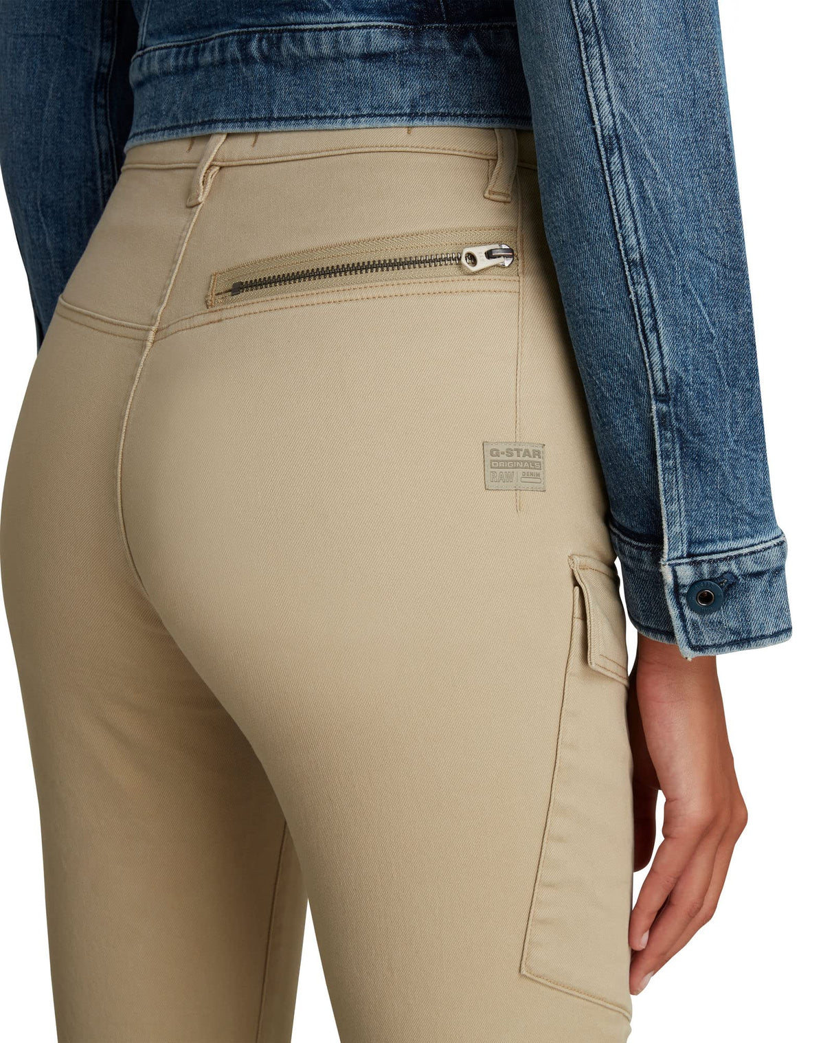 G-Star Para Mujer Pantalones High G-Shape Cargo Skinny, Beige (carton D19011-C105-244), 30W / 32L