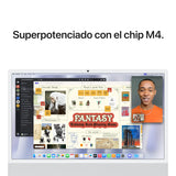 Apple iMac Ordenador de Mesa Todo en uno con Chip M4, CPU y GPU de 10 núcleos: diseñado para Apple Intelligence, Pantalla Retina de 24″, 24 GB de Memoria unificada, SSD de 512 GB - Plata