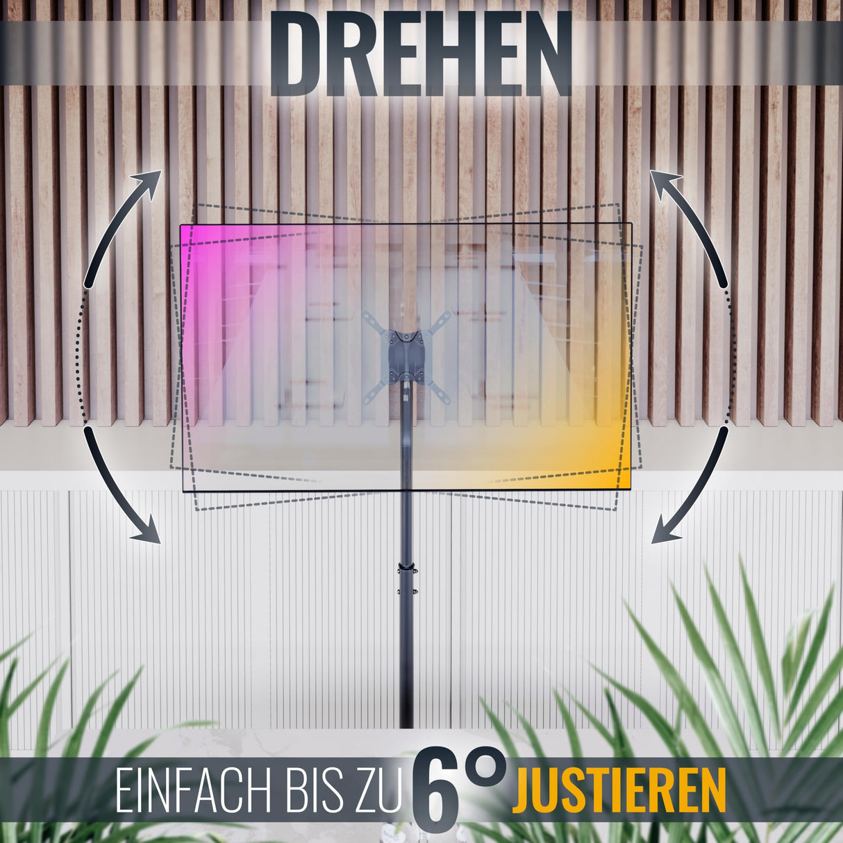 RICOO Soporte TV Base de pie Pedestal Suelo Televisión 13-42" (33–107cm) FS0522 Peana Stand inclinable Televisor LED LCD VESA 75x75-200x200