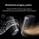 LG XBOOM Go XG7QBK - Altavoz Inalámbrico, Bluetooth, 40W, Sonido Sound Boost, Resistente al Agua IP67, Autonomía 24h, Color de Luces LED Variable, Amplia Conectividad, Color Antracita