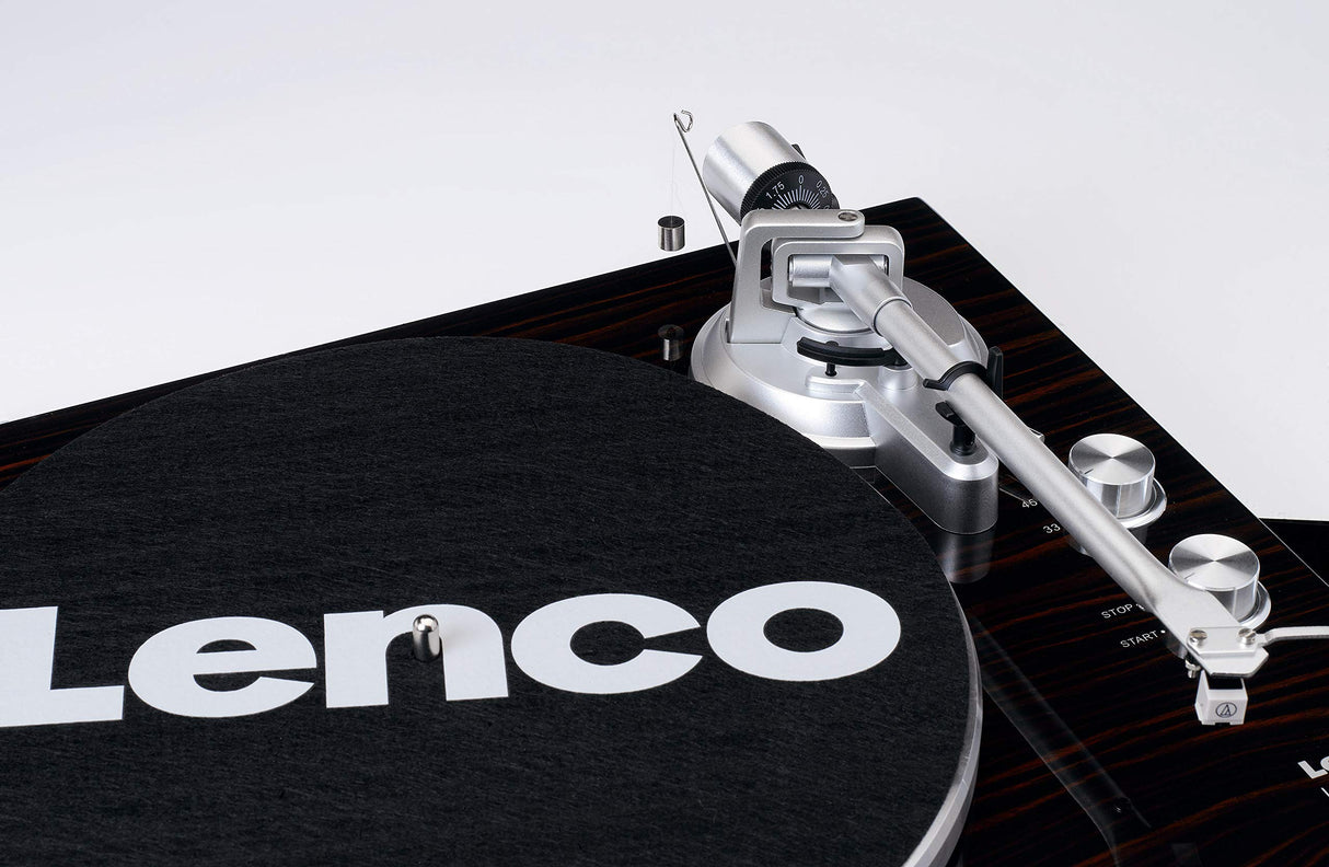 Lenco LBT-188 Tocadiscos Bluetooth - admite Salidas de RCA y USB - 2 velocidades 33 RPM y 45 RPM - preamplificador - carcasa de MDF - transmisión por correa - nogal