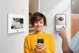 LEGRAND EASYKIT WiFi, Kit de Videoportero Conectado, 2 hilos, Monitor a color de 7" y Placa de Calle Cámara Gran Angular, Control Mediante App, 1 o 2 Unidades Familiares, Blanco, 360910