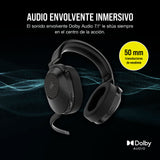 Corsair HS65 WIRELESS Auriculares para Juegos Multiplataforma con Bluetooth - Dolby 7.1 Sonido Envolvente - Micrófono Omnidireccional - iCUE - PC, Mac, PS5, PS4, Nintendo Switch, Móvil - Carbono
