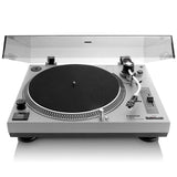 Lenco L-3810 Giradiscos de accionamiento Directo - Giradiscos DJ - 33/45 RPM - Pitch-Control - Sistema de fonocaptor magnético - Luz de Aguja - Pitch-Control - Gris Mate