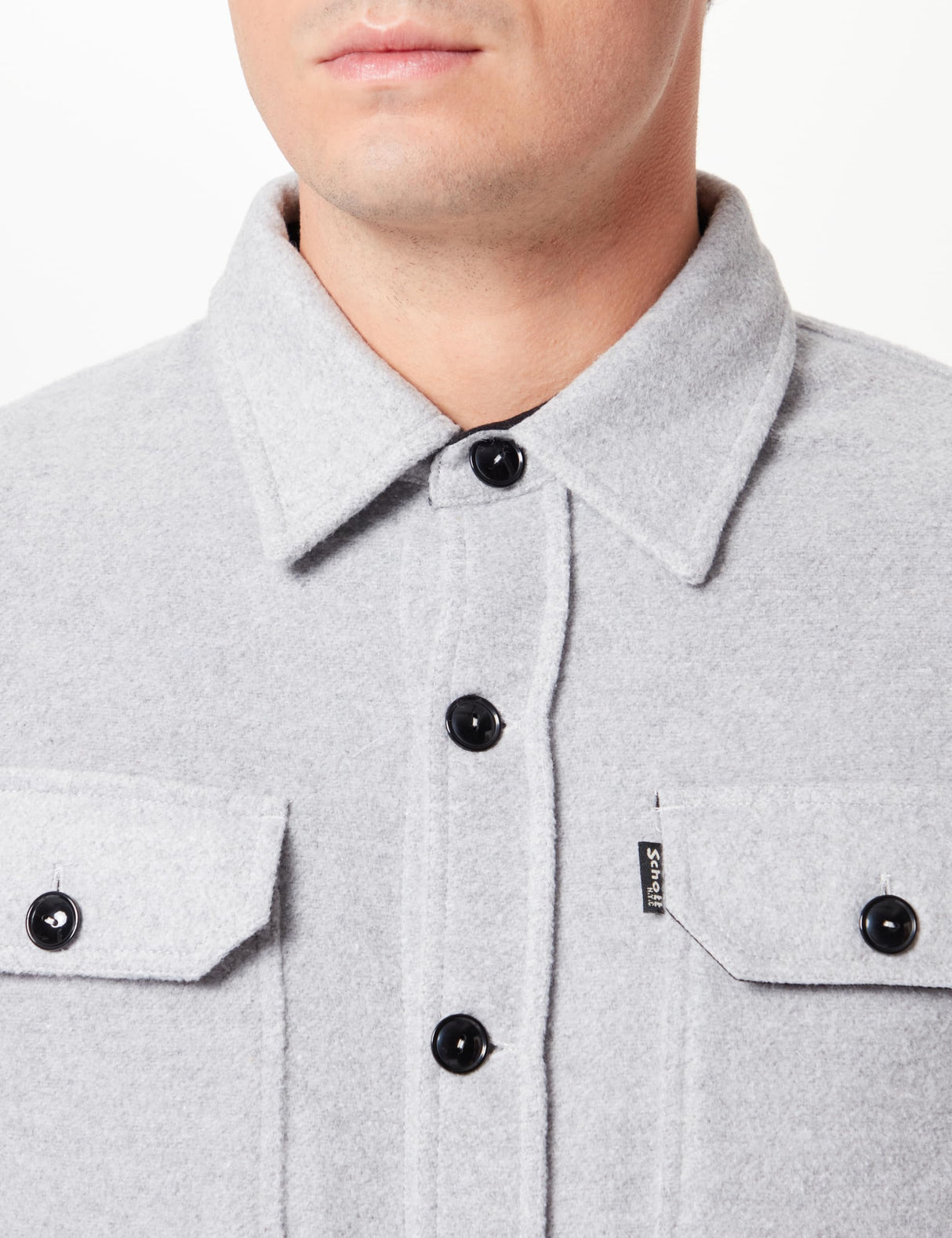 Schott NYC SHCARL3 Camisa, Heat.Grey, M para Hombre