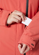 Helly-Hansen Womens W Nora Long Insulated Jacket, Rojo, XS