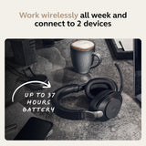 Jabra Evolve2 85 Auriculares Inalámbricos Estéreo con Cancelación de Ruido - Certificados para plataformas UC - Batería de Larga Duración - Adaptador Bluetooth USB-A - Negro