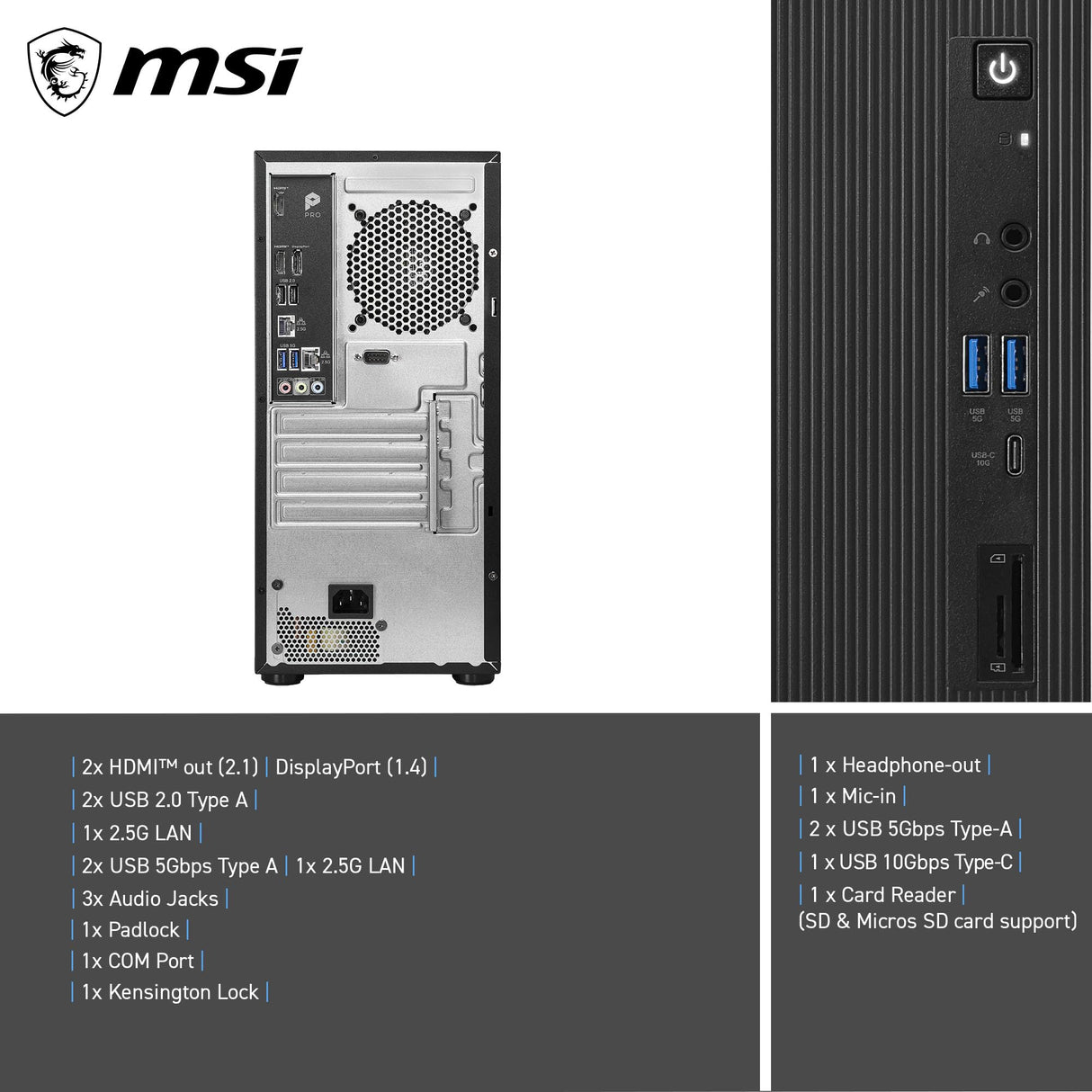 MSI Pro DP180 AI 8HG-1436AT i5-225・Core i5・16 GB (00B0A781-1436)