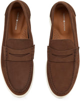 Tommy Hilfiger Mocasines Hombre Nubuck de Piel, Marrón (Legacy Brown), 44