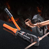 VEVOR Herramienta de Prensado Hidráulica de Tuberías para Accesorios de Tubos de Cobre, Mordazas de Cambio Rápido V12, V15, V18, V22, V28, Giratorio de 360° para Espacios Confinados, 415 x 220 x 70 mm