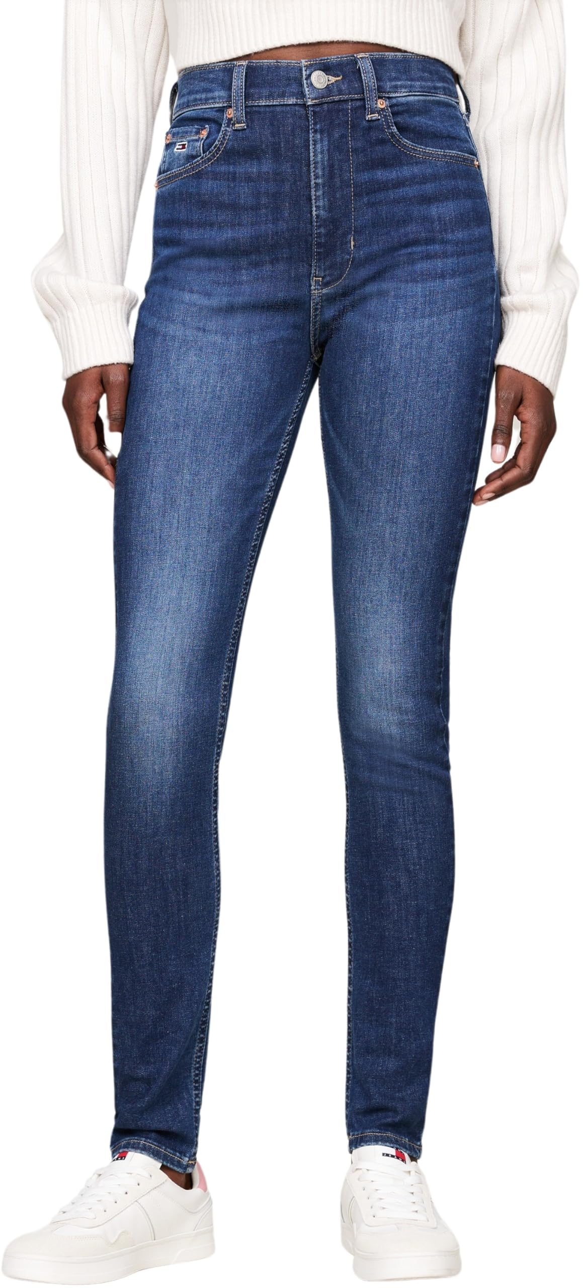 Tommy Jeans Sylvia HGH Skn CH0258, Jeans Mujer, Azul (Denim Dark), 31W / 32L