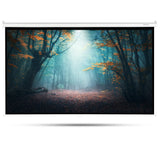 OVERMAX Screen Pantalla de proyección con trípode, Tres Patas, Ajuste de Altura de Pantalla y trípode, retracción automática de Pantalla con Resorte ((100'') 221 x 124 cm)