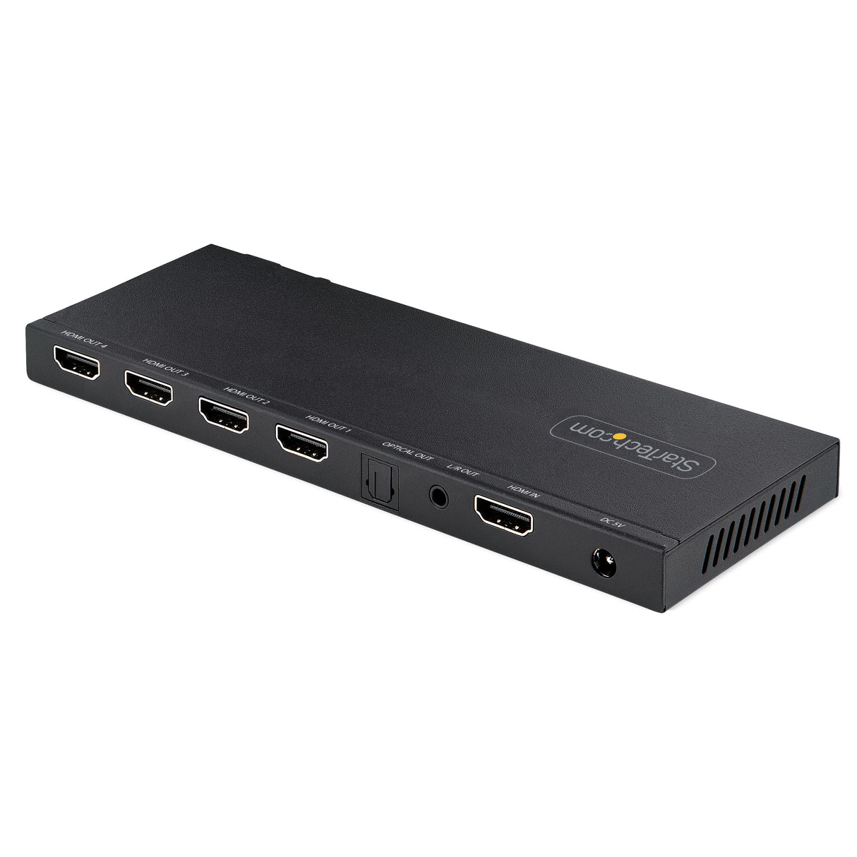 StarTech.com Splitter Divisor HDMI de 4 Puertos, Vídeo HDMI 2.0 de 4K a 60Hz, Multiplicador HDMI 4K con Escalador Incorporado, HDMI de 1 Entrada y 4 Salidas, Audio 3,5 mm (HDMI-SPLITTER-44K60S)