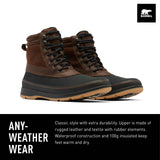Sorel Ankeny 2 Boot Plus WP, Botas de invierno impermeables, Hombre, Tobacco Black Collection 2024 2025, 46 EU