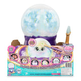 Magic Mixies My Crystal Ball Blue, Juguete Interactivo de Magia, Bola de Cristal mágica con Luces, Efectos y Sonidos, y un muñeco de Peluche Suave para cuidar, con Accesorios, Famosa (MGX06000)