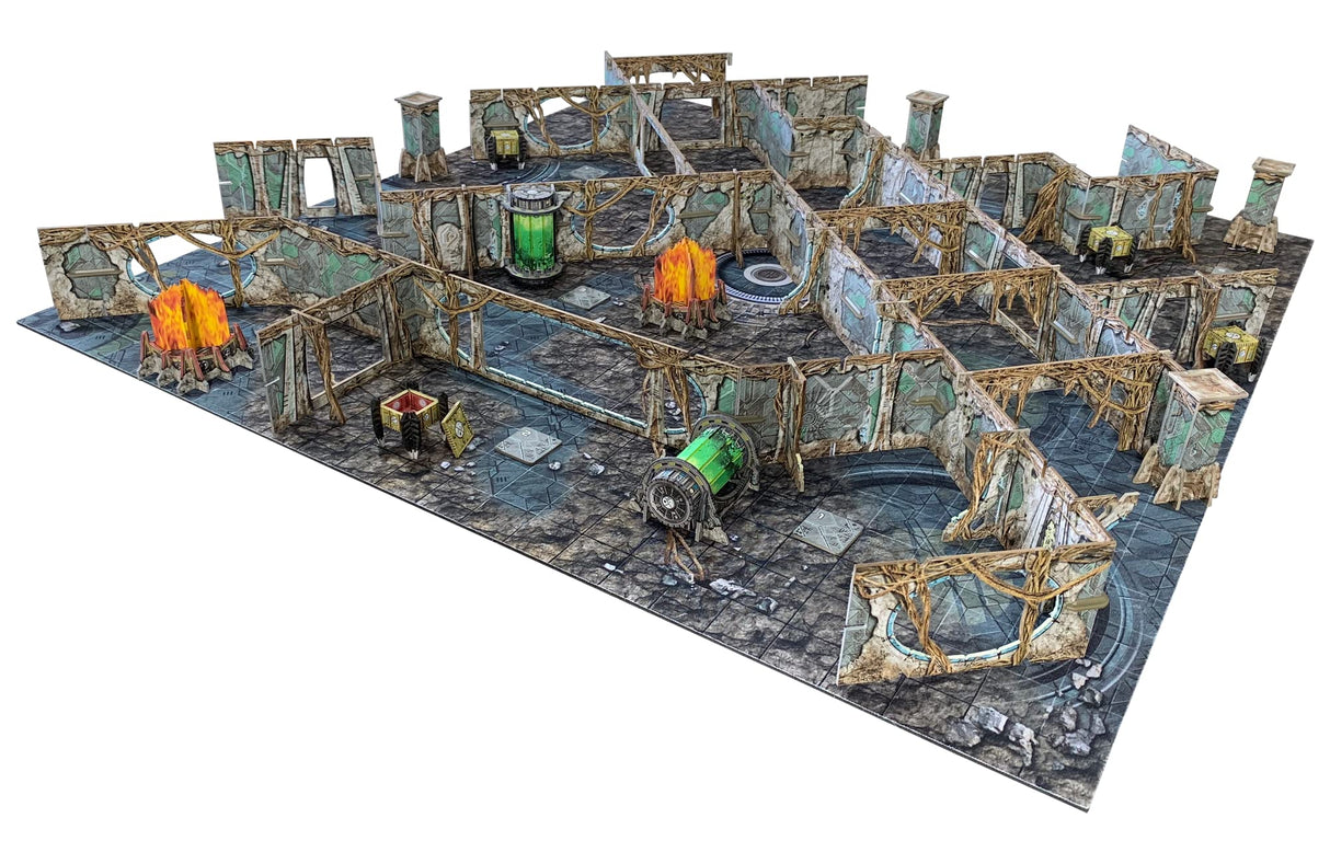 Battle Systems - Terreno Modular de Ciencia ficción para Juegos 3D miniaturas y Figuras de 28 mm a 35 mm - No Requiere Pintura - Juego de Guerra de alienígenas de Ciencia ficción -