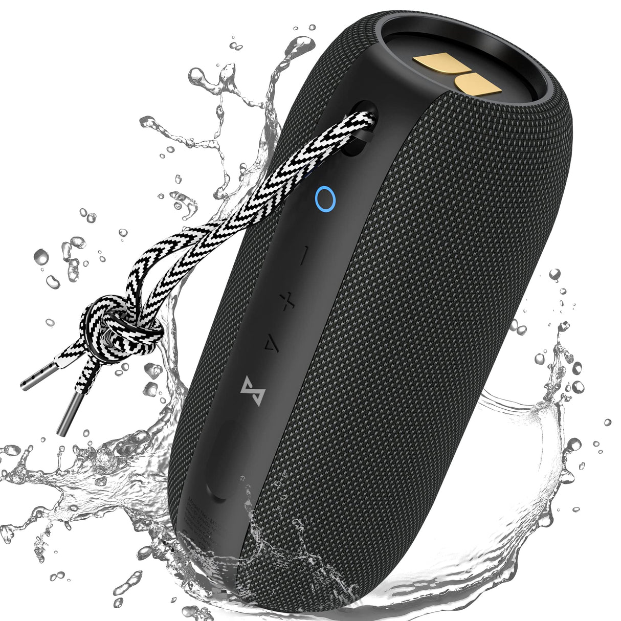 Monster S320 - Boombox Bluetooth de 40 W, hasta 32 Horas de autonomía, con función de emparejamiento para instalación estéreo, Control de Voz, Compacto y Ligero, Resistente al Agua, Color Negro