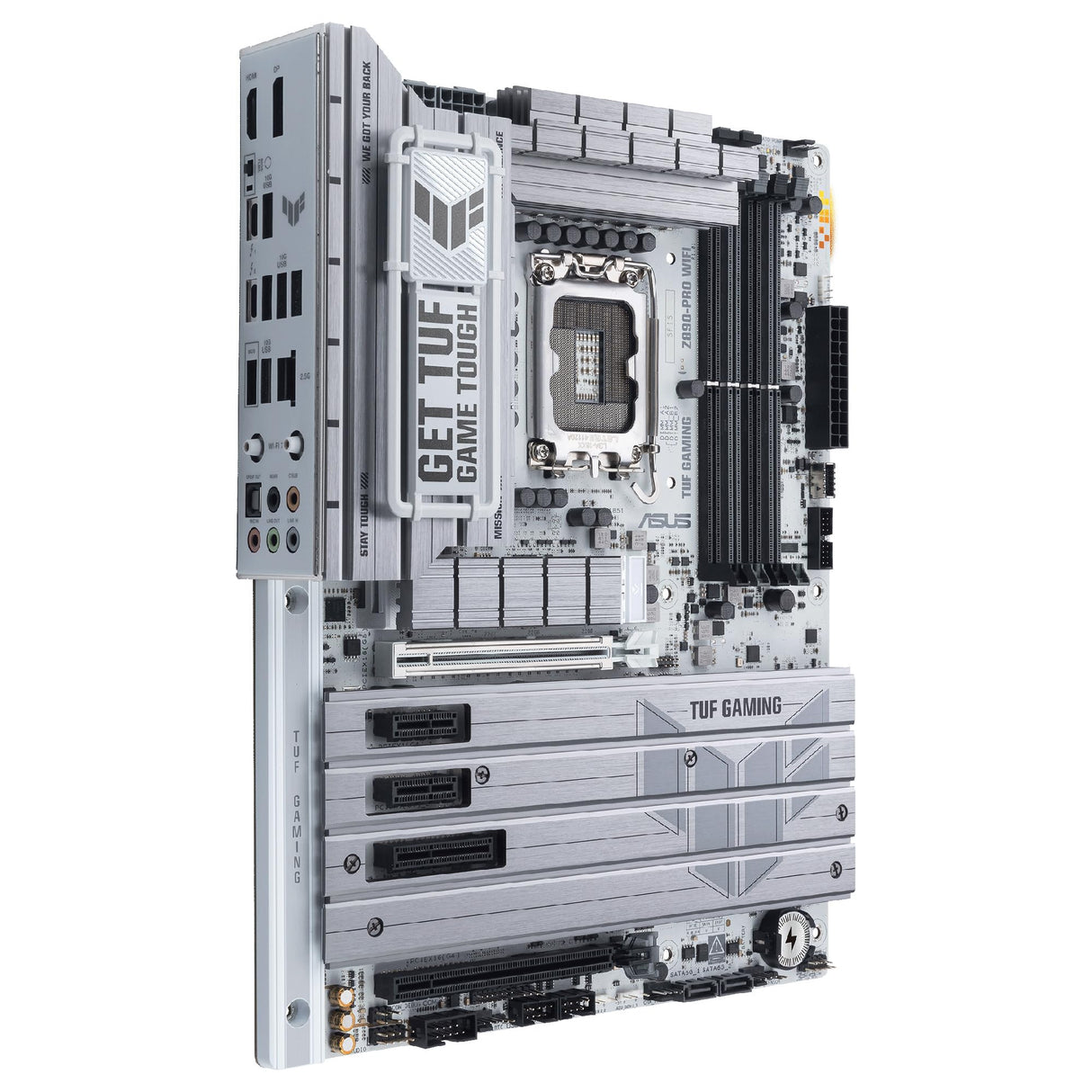 ASUS TUF Gaming Z890-PRO WiFi - Placa Base ATX, 16+1+2+1 (80A) etapas de Potencia, DDR5, PCIe 5.0 Compatible con GPU de última generación, USB4, USB 20 Gbps con Carga rápida PD, Cuatro M.2, Wi-Fi 7