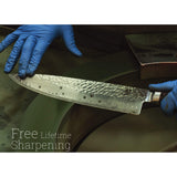 KAI Shun Classic White cuchillo japonés multiusos 15 cm de longitud de hoja - cuchillo de Damasco 32 capas núcleo VG MAX - 61 HRC - mango de madera Pakka -pequeño cuchillo de cocina forjado estrecho