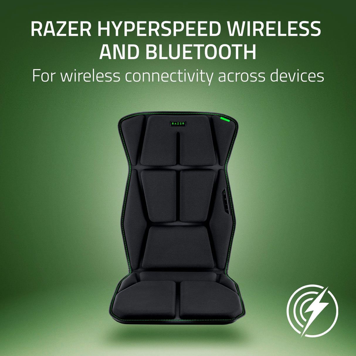 Razer Freyja Sensa - Cojín para Juegos (tecnología háptica de Alta definición (HyperSpeed Wireless y Bluetooth, para sillas de Juegos y de Oficina, ecualización háptica Mediante Synapse),