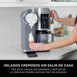 Ninja Swirl by CREAMi máquina de helados y máquina de yogurt helado con 2 tarrinas, 13 funciones, prepara helado, helado cremoso, gelato, sorbete, batido y más, opción de extras, Plata, NC701EU