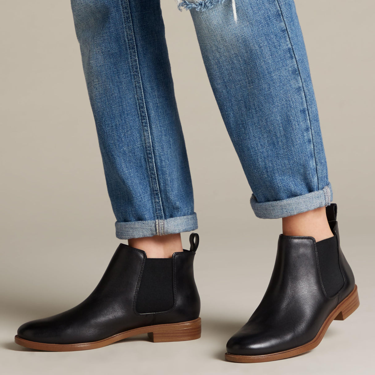 Clarks Taylor Shine, Botas Chelsea Mujer, Black Leather, 37.5 EU