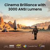 BenQ TK705STi Proyector 4K HDR de Tiro Corto, 3000 lúmenes ANSI, Google TV con Netflix, HDMI 2.1, Baja Latencia, Pantalla de 150" para Cine en Casa
