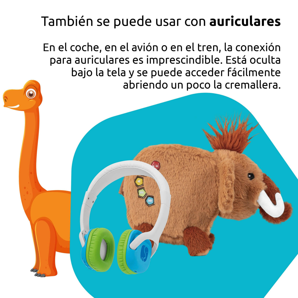 TechniSat Matti el MAMMUFANT - Altavoz Bluetooth con luz Nocturna para niños (Reproductor de Audio, Concha para MP3 y batería Potente)