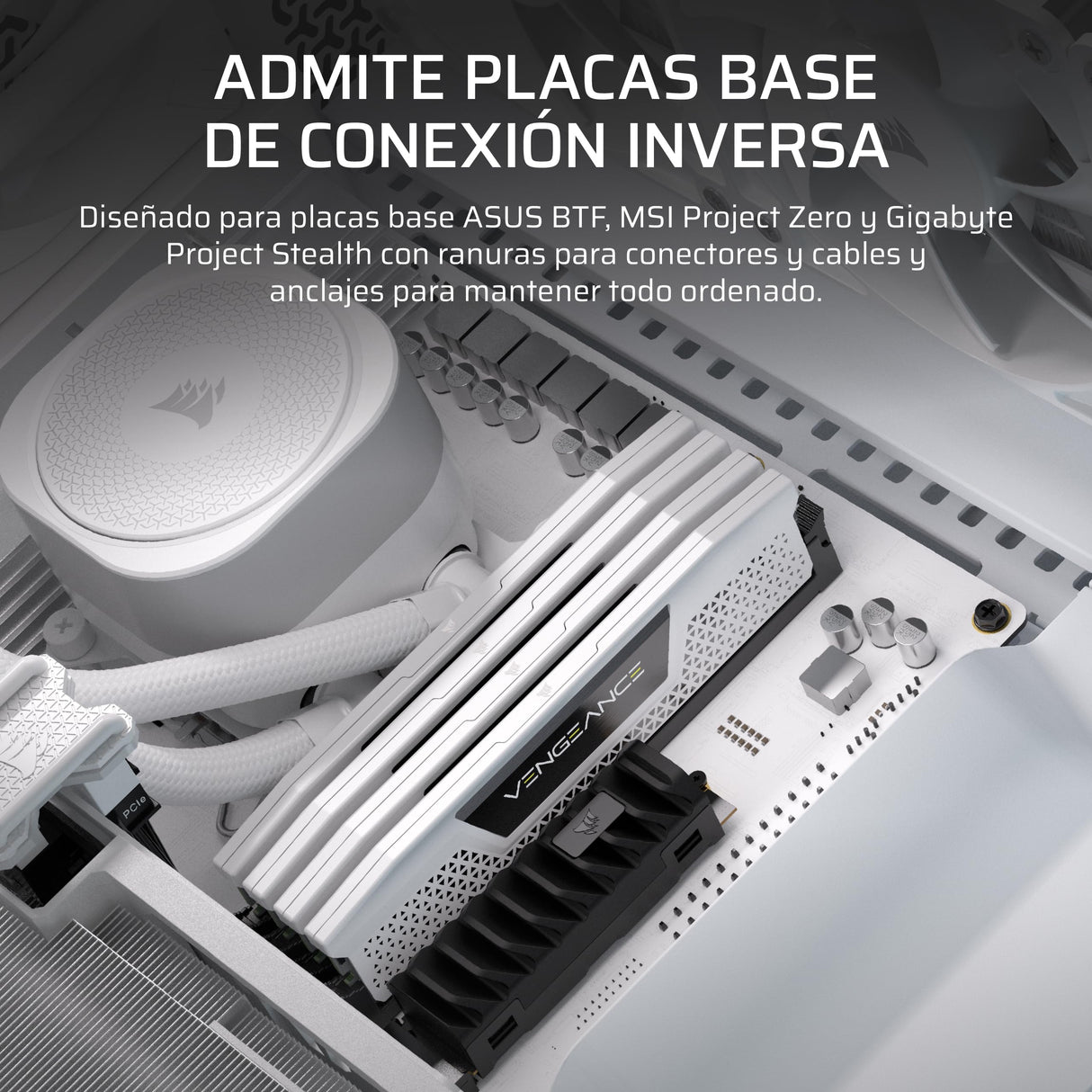 CORSAIR Frame 5000D RS ARGB Caja Modular Mid-Tower de Gran Flujo de Aire para PC – 4X Ventiladores RS Preinstalados, Sistema de Montaje de Ventiladores InfiniRail – Blanc