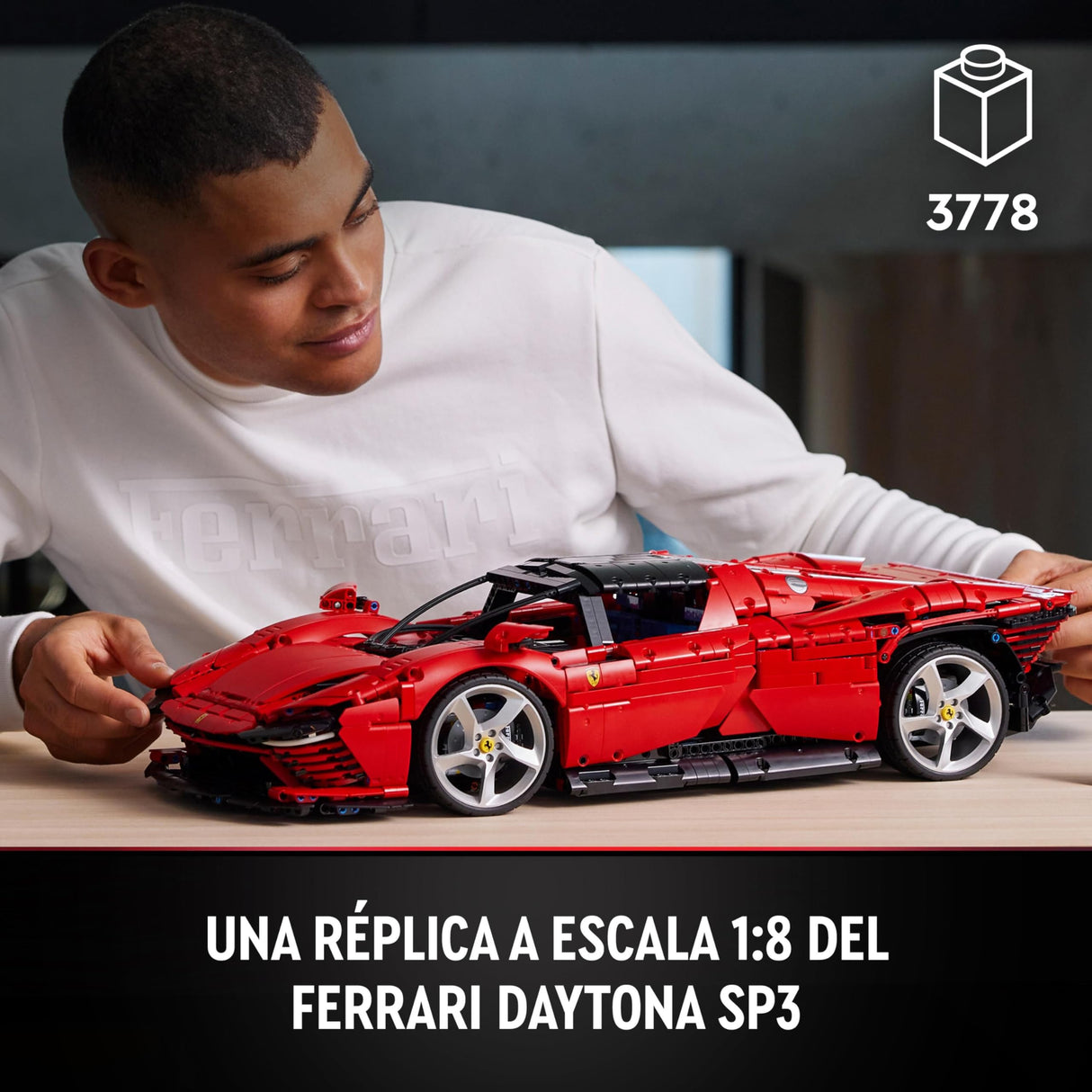 LEGO Technic Ferrari Daytona SP3, Maqueta de Súper Coche Rojo para Construir, Escala 1:8, Regalo Coleccionable para Hombres y Mujeres, Ultimate Car Concept 42143