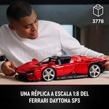 LEGO Technic Ferrari Daytona SP3, Maqueta de Súper Coche Rojo para Construir, Escala 1:8, Regalo Coleccionable para Hombres y Mujeres, Ultimate Car Concept 42143