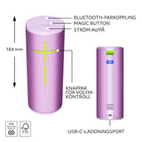 Ultimate Ears Boom 4 - Altavoz Bluetooth portátil Impermeable con 360 Grados, audaz, inmersivo, Sonido cristalino, Altavoz Flotante con batería de 15 Horas y Alcance de 45 m, USB-C, Lila
