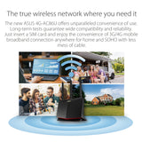 ASUS 4G-AC86U - Router AC2600 de dos bandas con módem 4G LTE de Cat. 12 600 Mbps, soporta Redes para Invitados con portal cautivo, Seguridad Aiprotection Pro y tecnología MU-MIMO