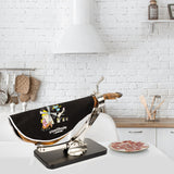 steelBlade - Jamonero Sublim Articulado Giratorio 360º Acero Inoxidable con Ventosa de sujeción + Cubre jamón Kukuxumusu - Soporte Jamonero Fabricado en España