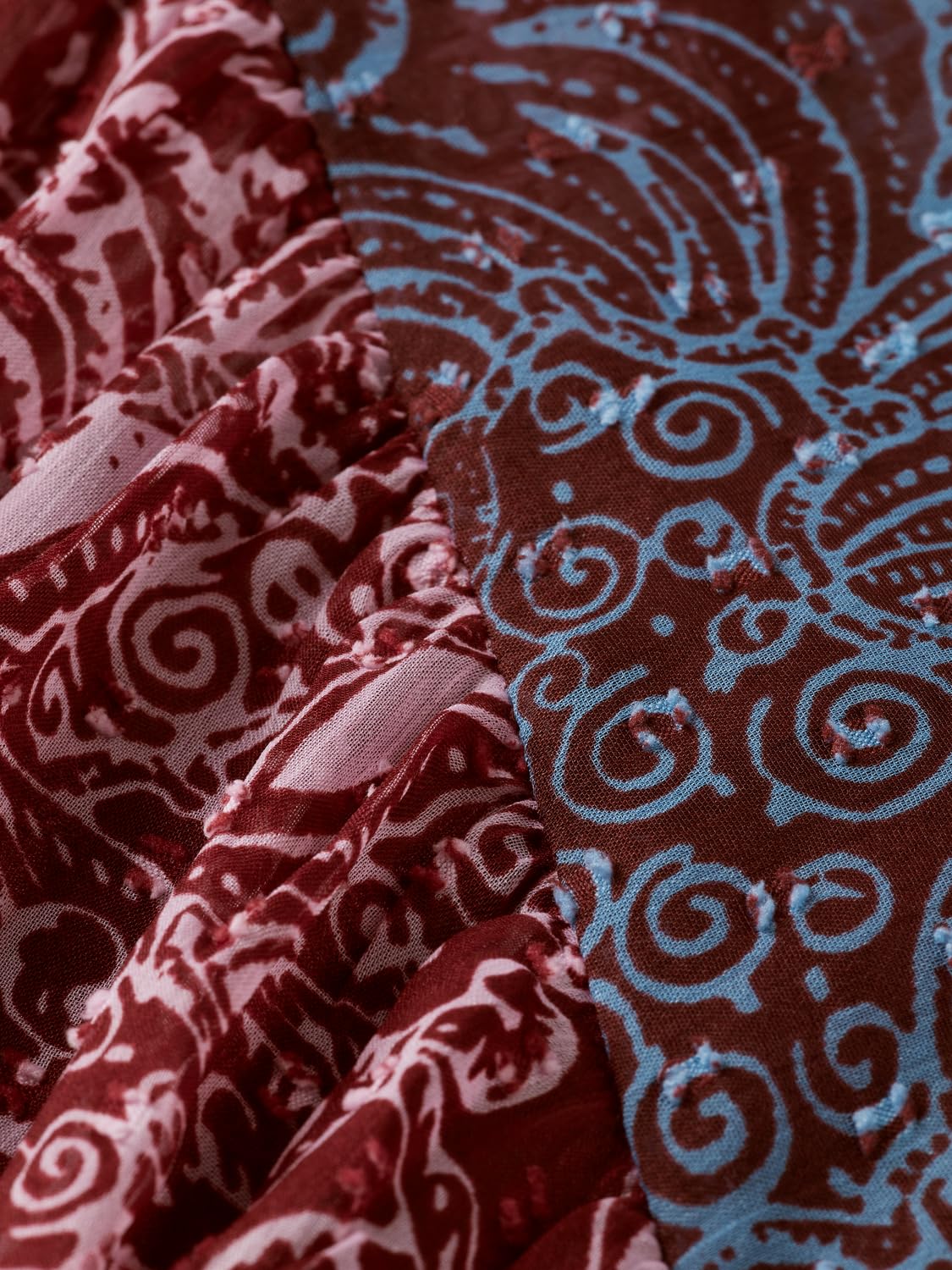 Scotch & Soda Printed Fil Coupe Top Camiseta, Blue Mountain Paisley Mix, 44 Mujeres