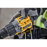 DEWALT DCD805P2T-QW - Taladro Percutor a batería 18V, Motor sin escobillas, Caja de engranajes metálica de 2 velocidades, Luz LED, Incl. 2 baterías XR de 5.0Ah, cargador y caja TSTAK