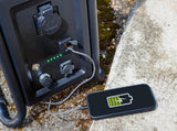 AS – Schwabe Eco Powerstation 5000 - Fuente de alimentación móvil con batería de 2,4 kW - Carga rápida - 2500 W de potencia - robusto y silencioso - Generador solar para obras, jardín, camping - IP54,