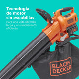 BLACK+DECKER Sopladora, aspiradora y trituradora de Hojas sin Cable de 36v, con Bolsa de recolección de 45L y batería de Litio de 2.5Ah, BCBLV3625L1-QW