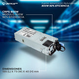 UNYKAch Fuente de Alimentación Redundante PSU CRPS 800W 92% Eficiencia 80 Plus Platinum con Ventilador 40 mm