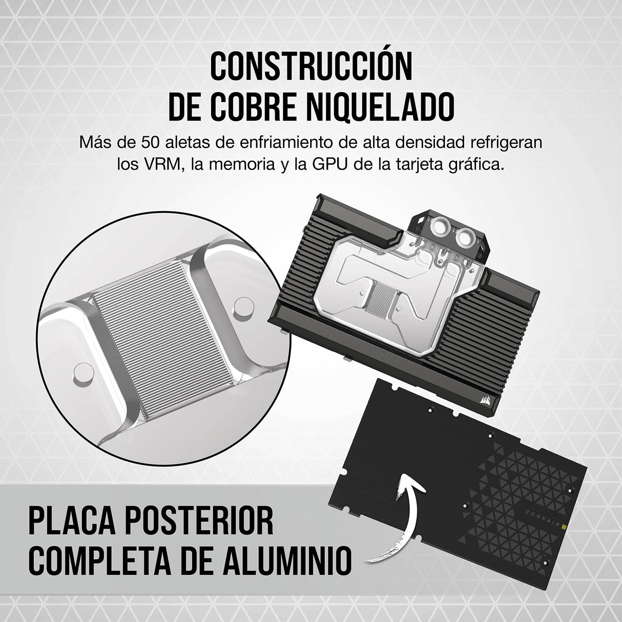 Corsair Hydro X Series XG7 RGB 3090 Ti Founders Edition Bloque de Refrigeración Líquida para GPU - para NVIDIA GeForce RTX 3090 Ti FE (Diseño con Placa Refrigerante de Cobre Niquelada) Negro