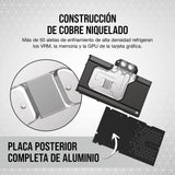 Corsair Hydro X Series XG7 RGB 3090 Ti Founders Edition Bloque de Refrigeración Líquida para GPU - para NVIDIA GeForce RTX 3090 Ti FE (Diseño con Placa Refrigerante de Cobre Niquelada) Negro